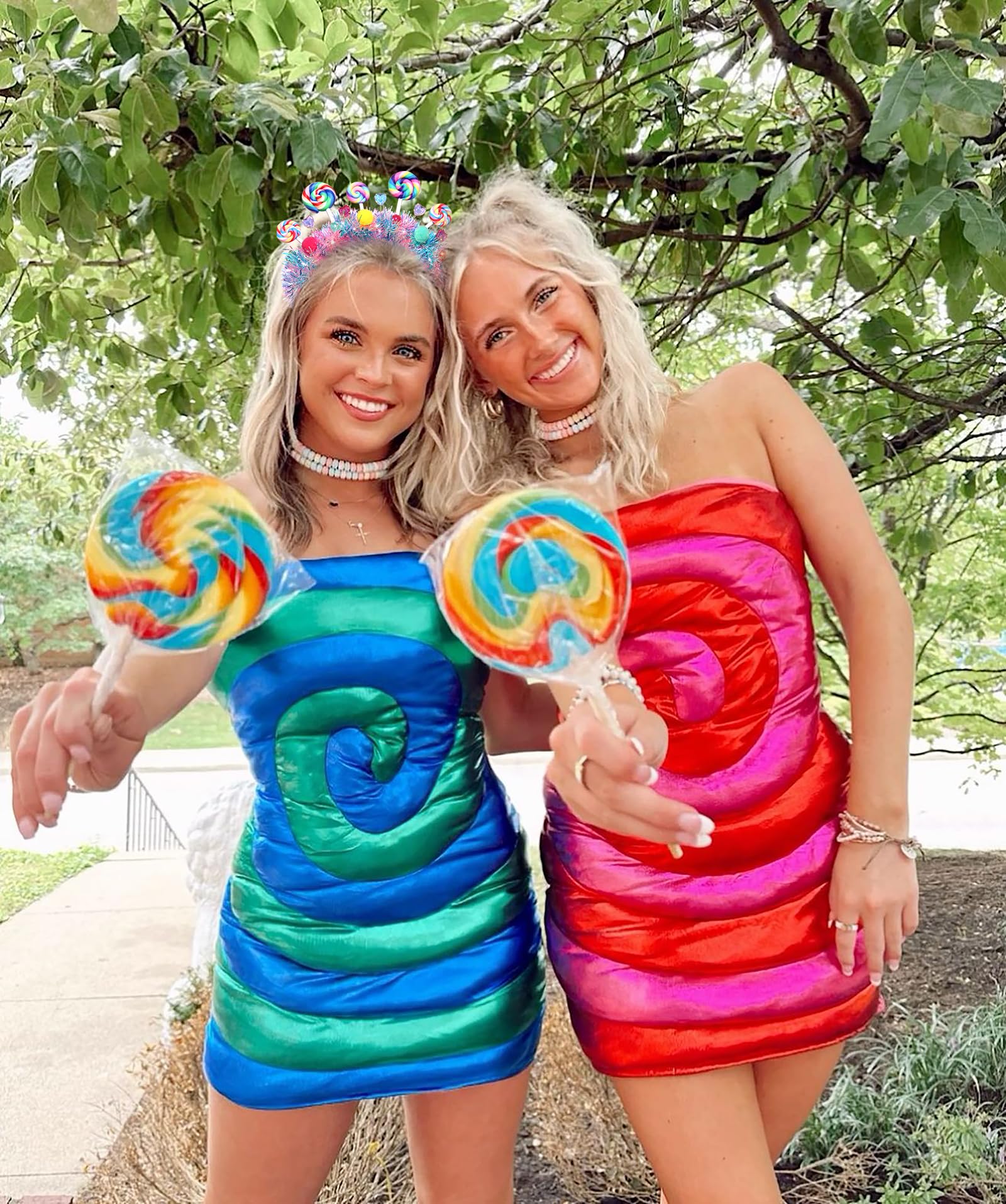 NVENF styled at a candy-themed party outfit, creates joyful photos