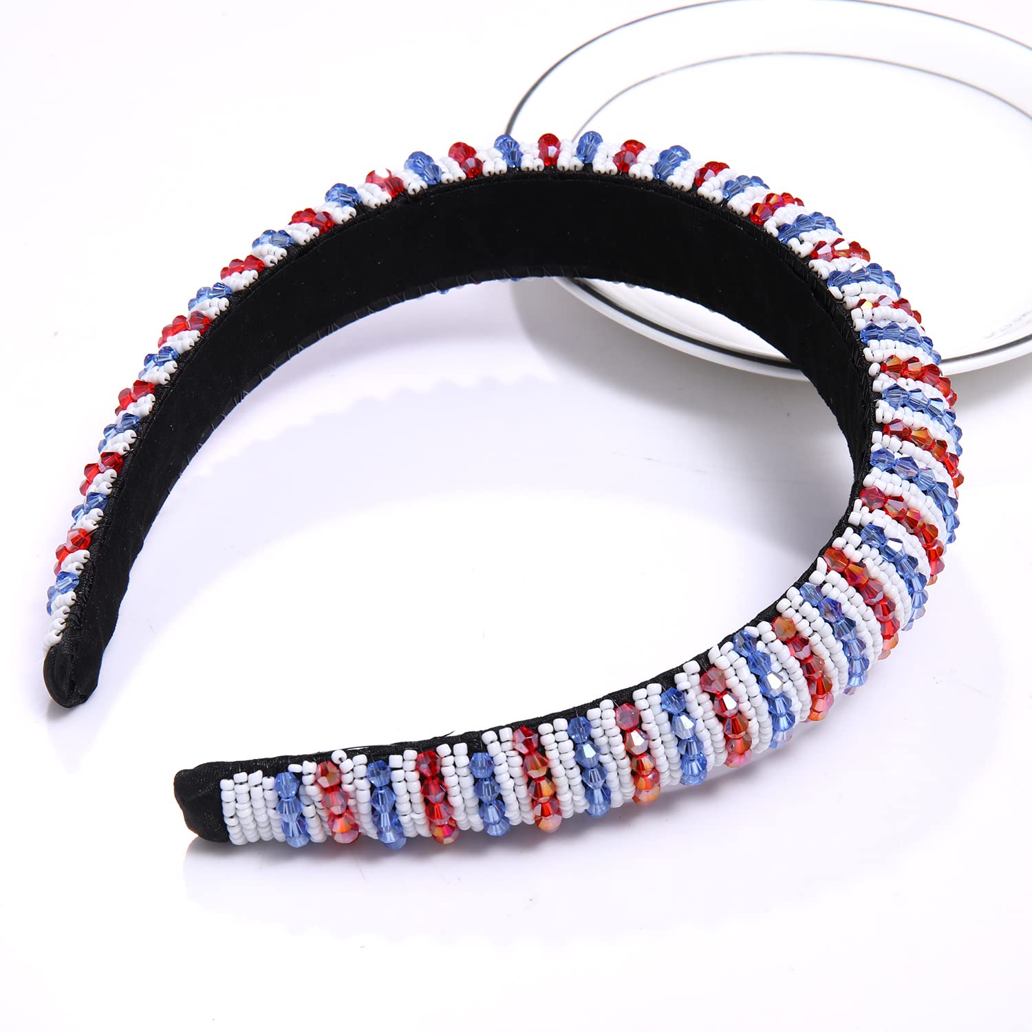 NVENF headband held in hand showing size and lightweight portability