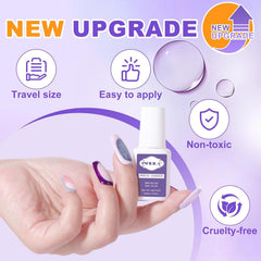 NXJ INFILILA brush applicator close-up delivering precise glue for neat nail placement