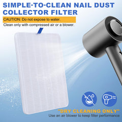 NXJ INFILILA filter being cleaned with soft brush for simple reusable maintenance
