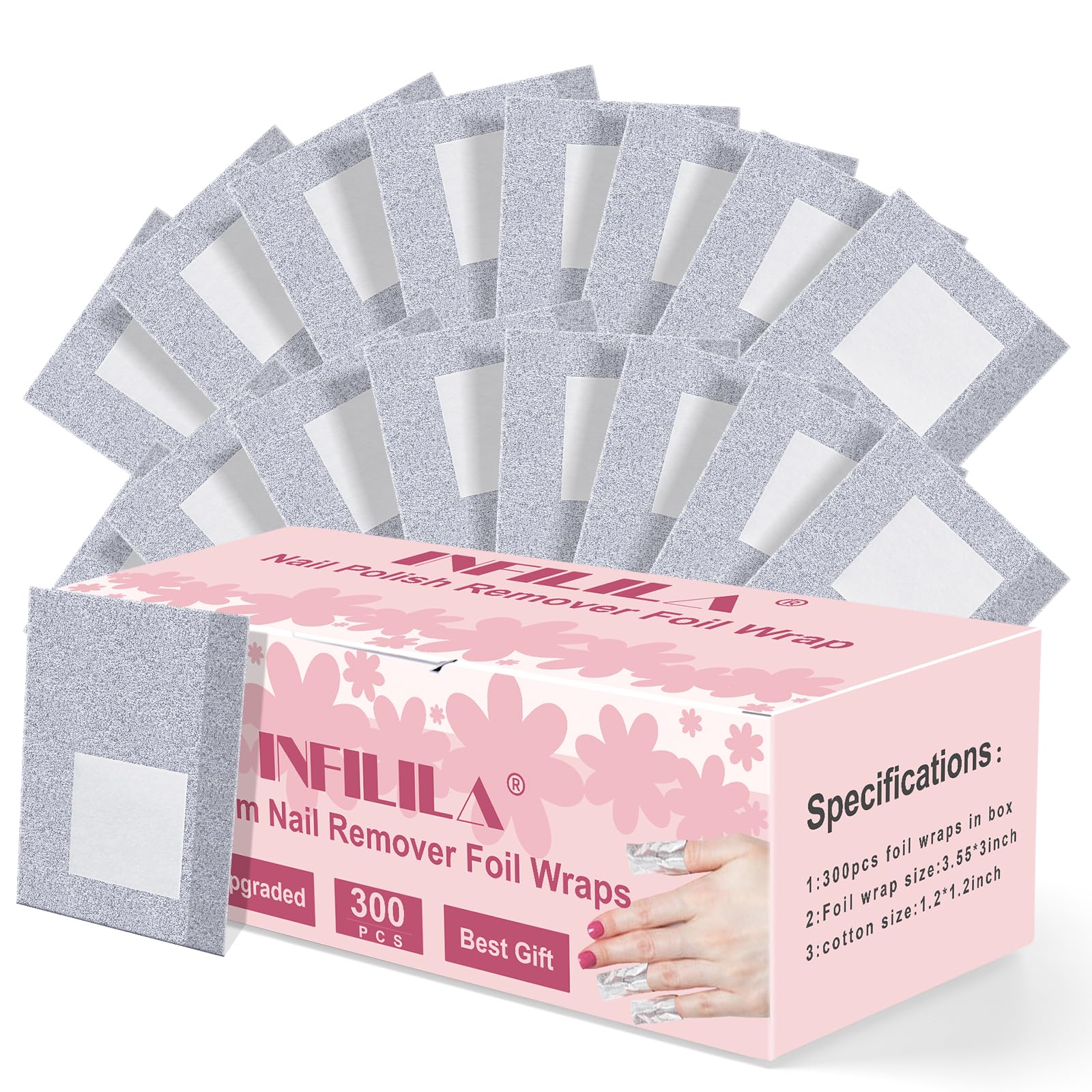 NXJ INFILILA front packaging showing 300 wrap count and benefits