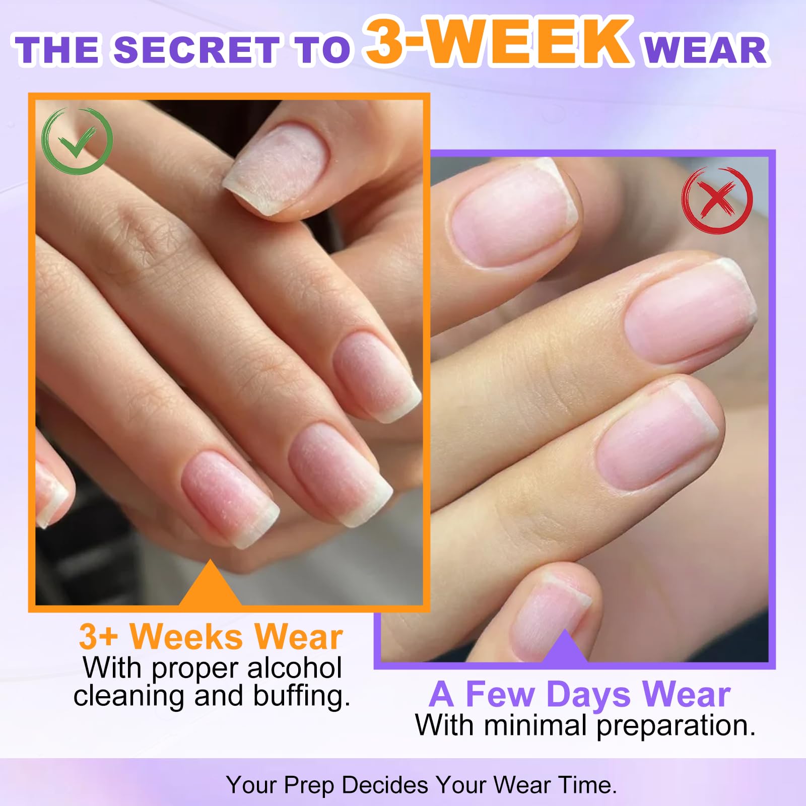 NXJ INFILILA clear glue texture on nail tip highlighting smooth, fast-drying bond