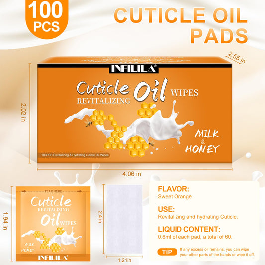 NXJ INFILILA single cuticle oil pad close-up showing hygienic seal
