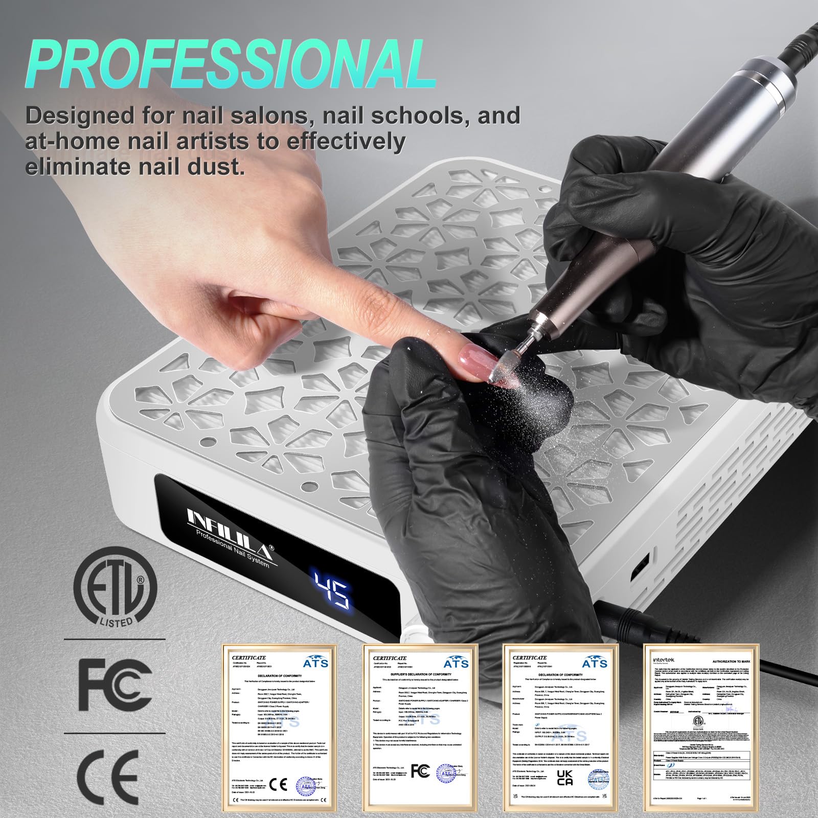 NXJ INFILILA top control panel with LED display for precise speed control