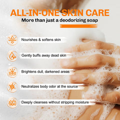 NXPPYY soap lather in hand demonstrating rich cleansing foam and freshness