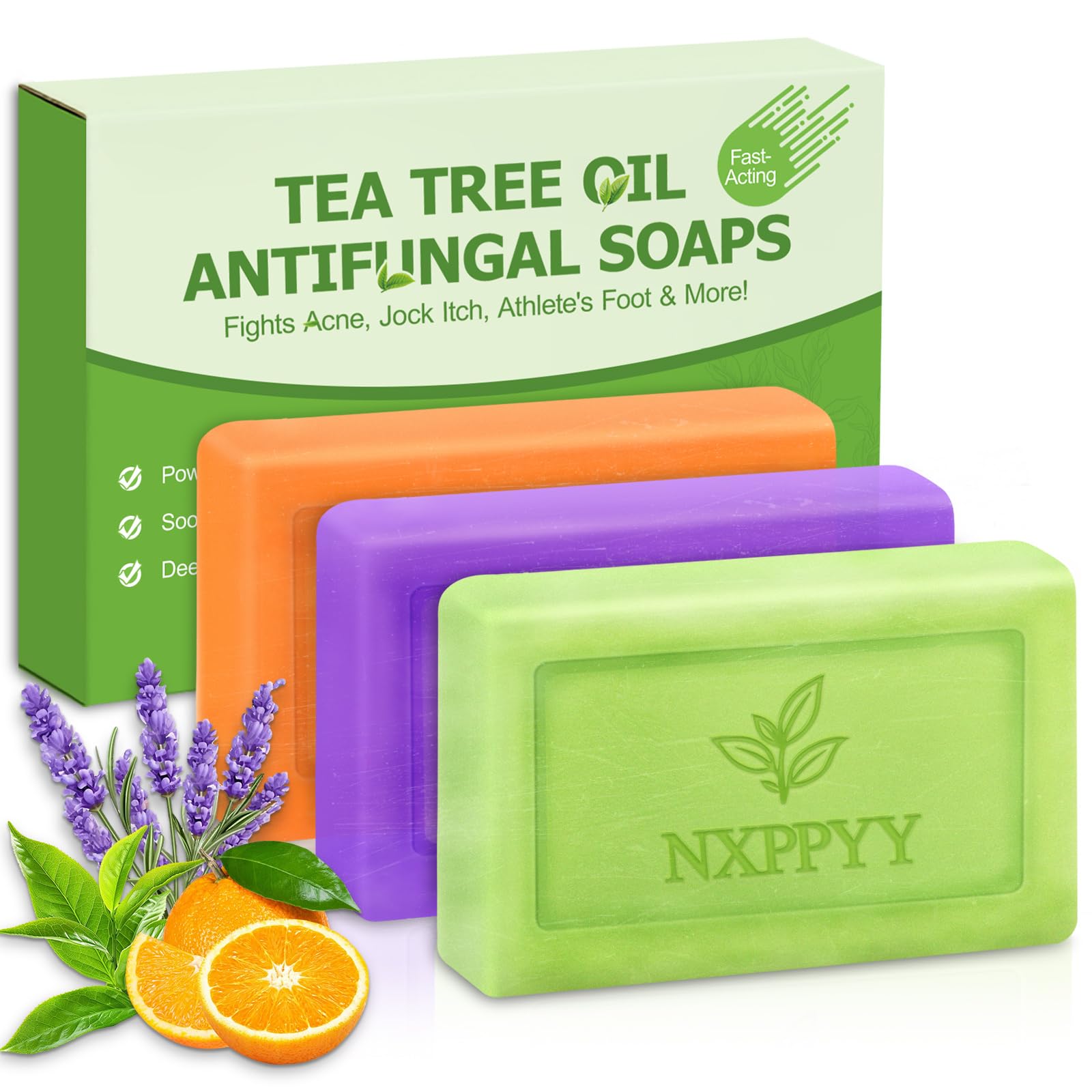 NXPPYY front packaging showing three bars and product benefits for hygiene