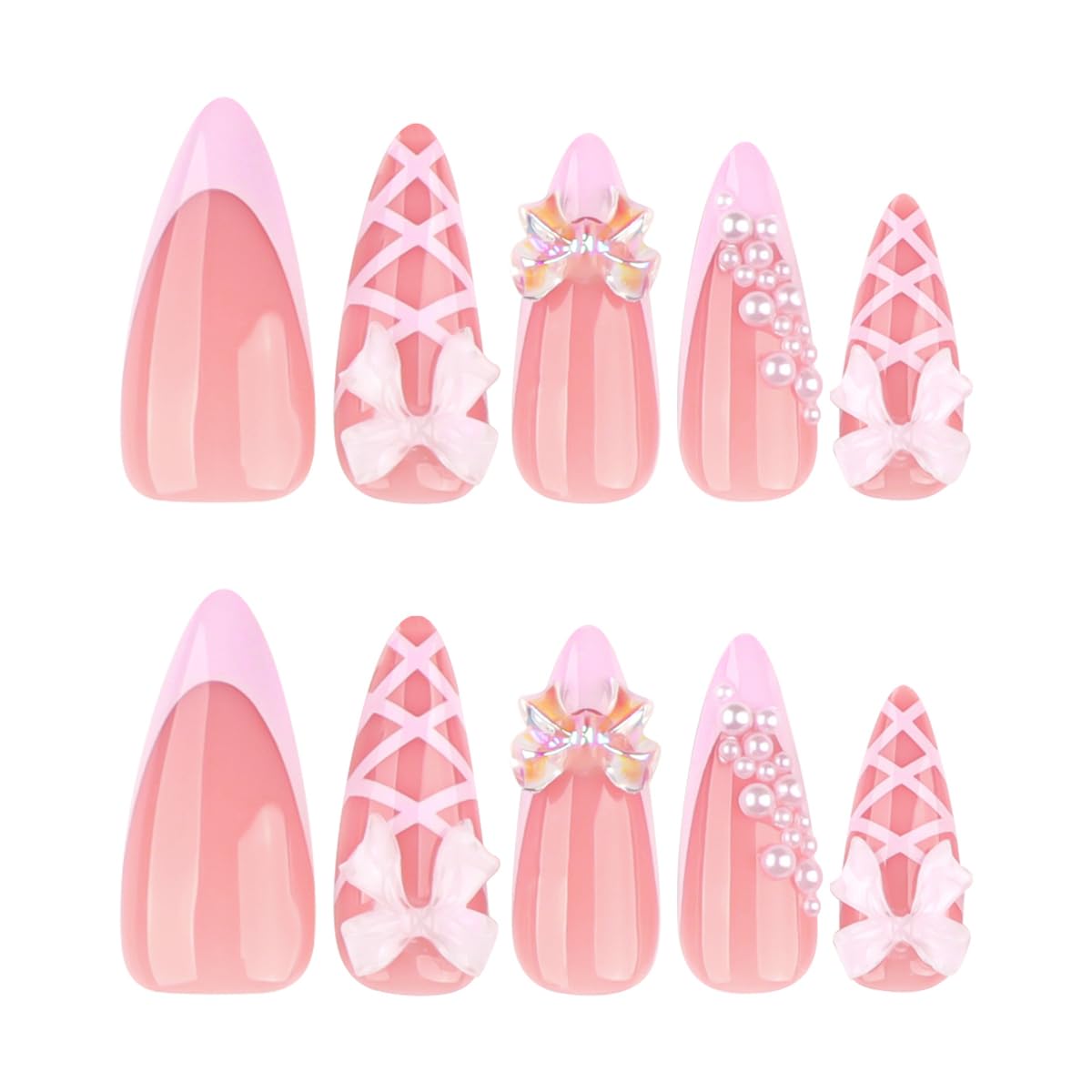 Nxtpz fit comparison on thumb and index to help choose the correct nail size quickly