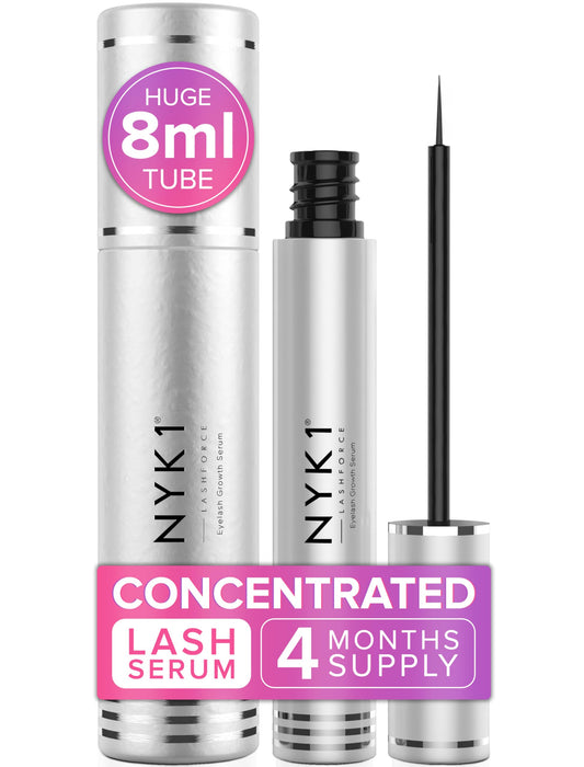 NYK1 LashForce front packaging showing bottle and branding for clear results