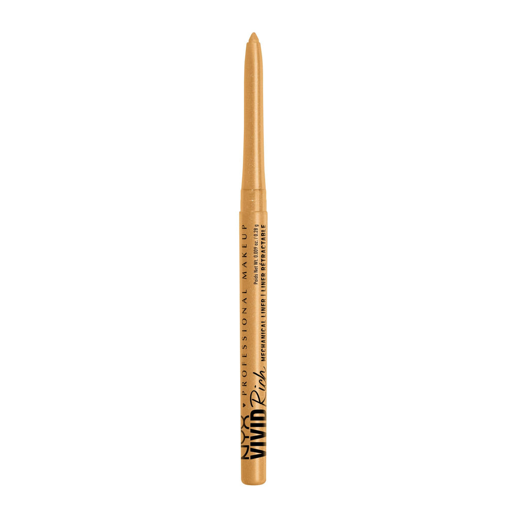 NYX PROFESSIONAL MAKEUP Amber Stunner front packaging showing gold eyeliner benefit