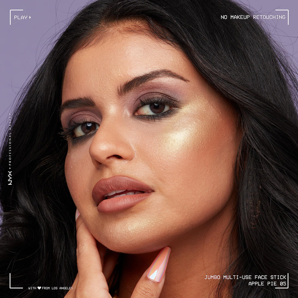NYX PROFESSIONAL MAKEUP close-up texture highlighting pearl finish and smooth application