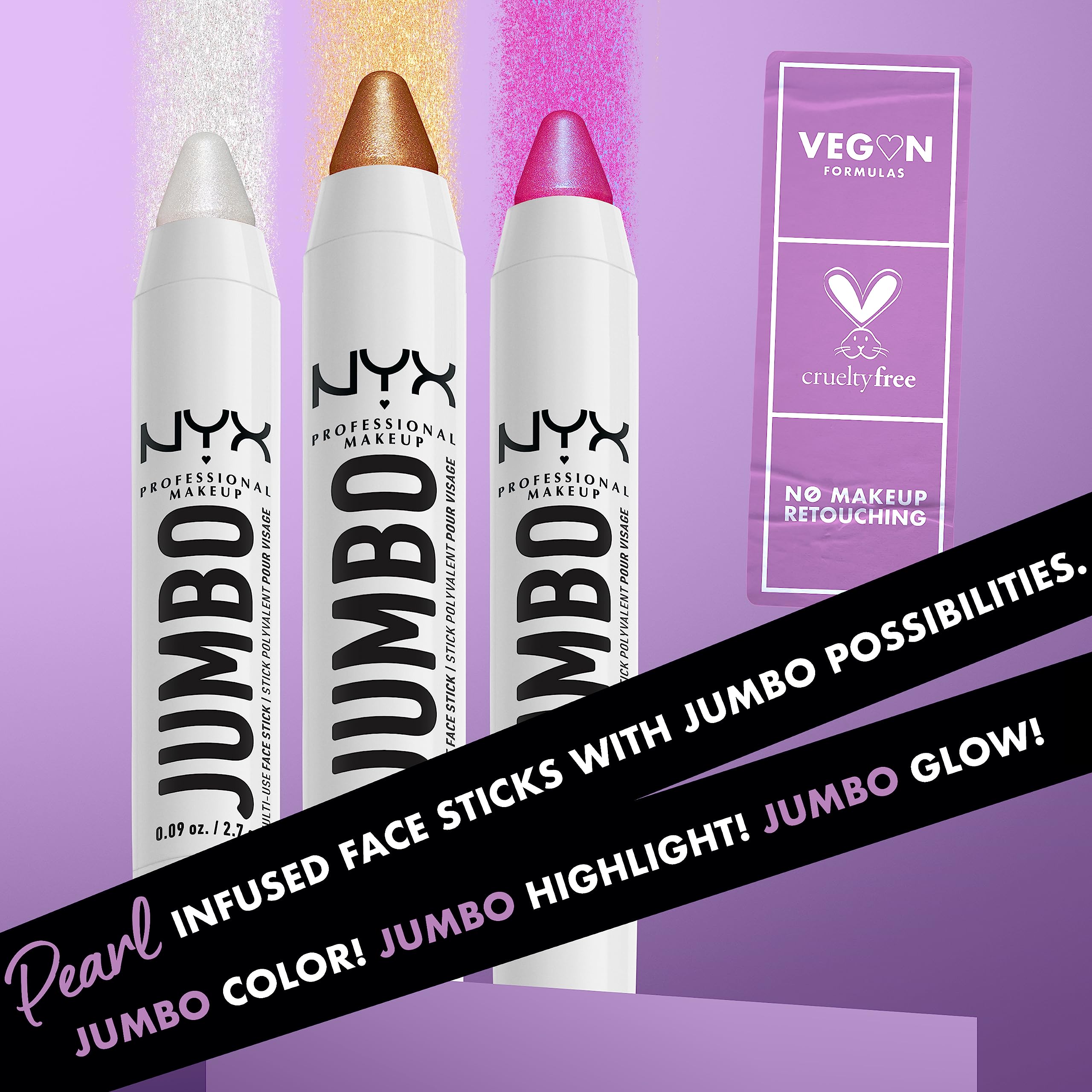 NYX PROFESSIONAL MAKEUP beside a makeup bag to show travel-friendly, on-the-go benefit