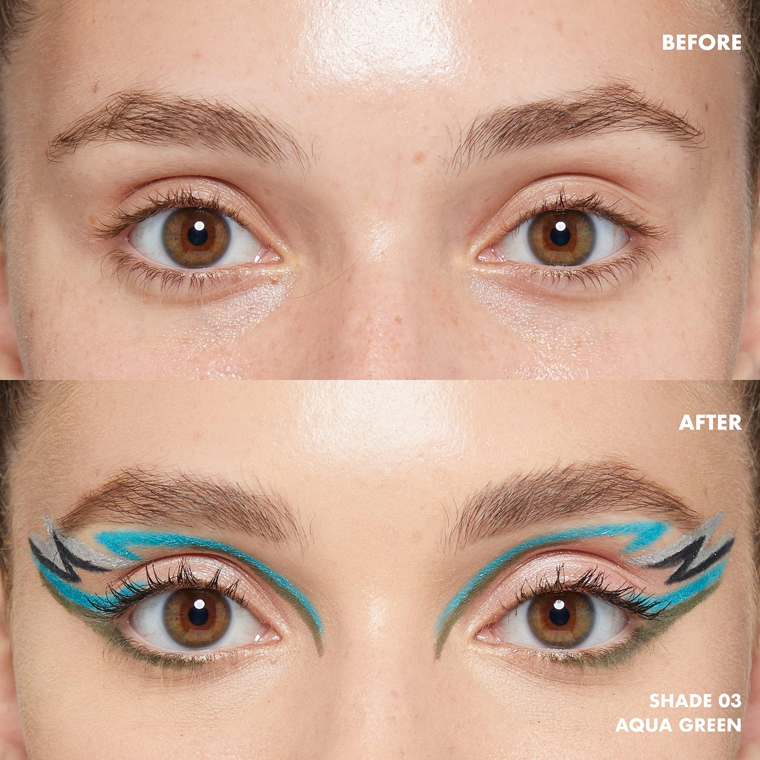 NYX PROFESSIONAL MAKEUP applied on upper lashline for defined eye look longevity