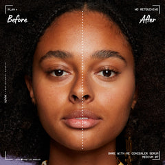 NYX PROFESSIONAL MAKEUP under-eye application demonstrating brightening benefit