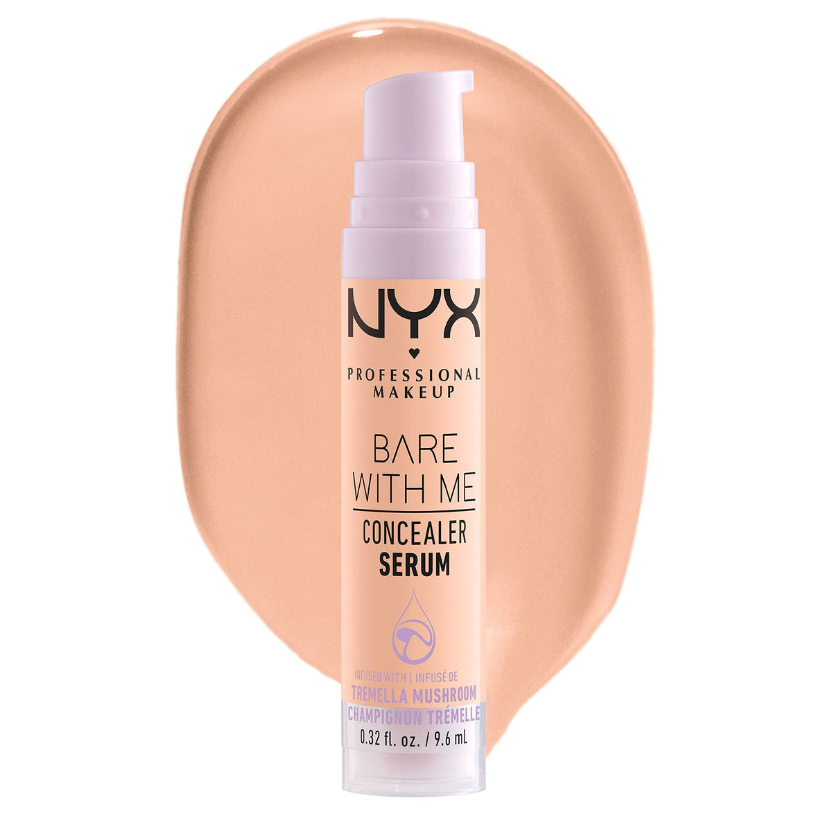 NYX PROFESSIONAL MAKEUP front packaging showing medium vanilla and product benefits