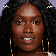 NYX PROFESSIONAL MAKEUP texture swirl of Mocha concealer serum showing hydrating smooth finish