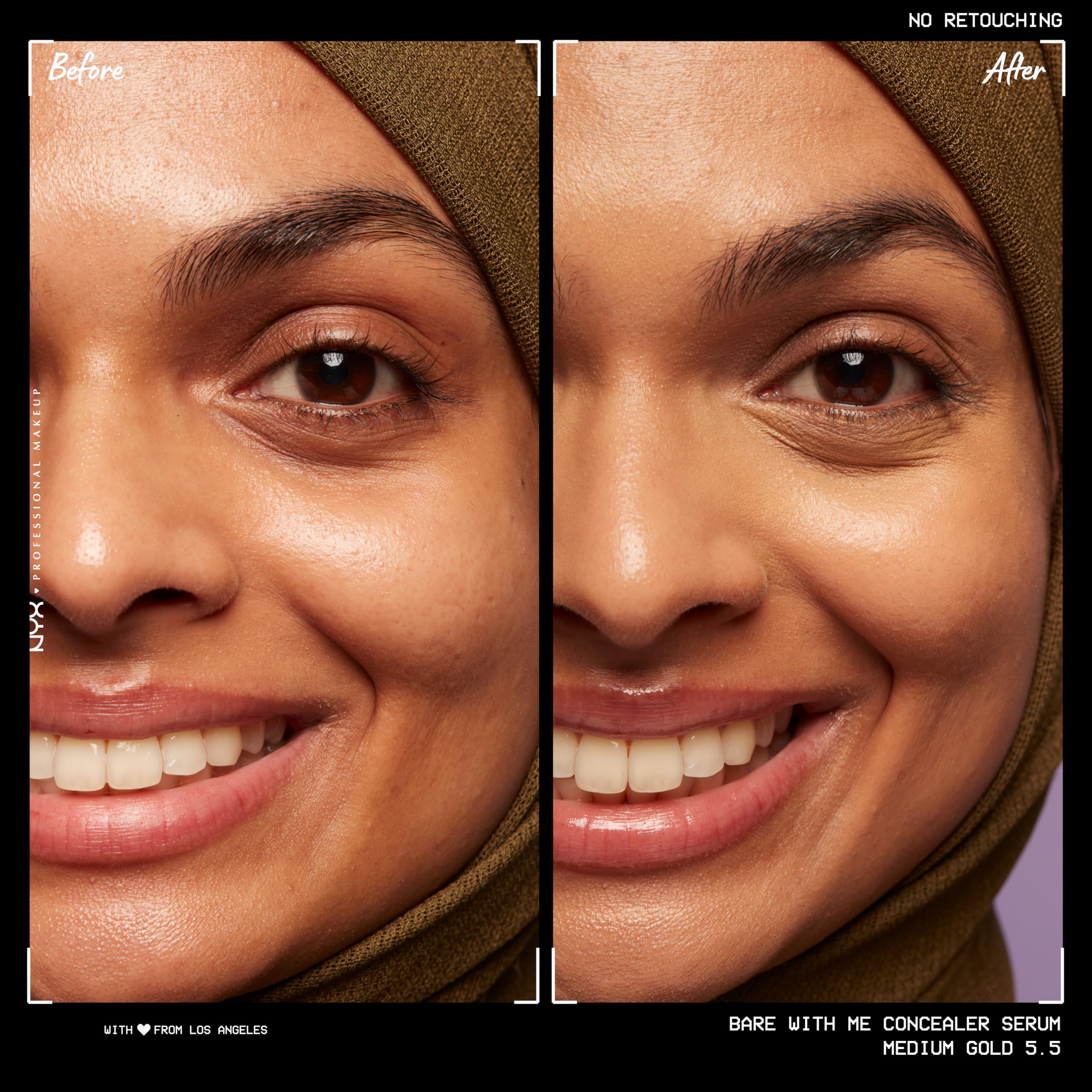 NYX PROFESSIONAL MAKEUP texture close-up highlighting smooth, hydrating finish