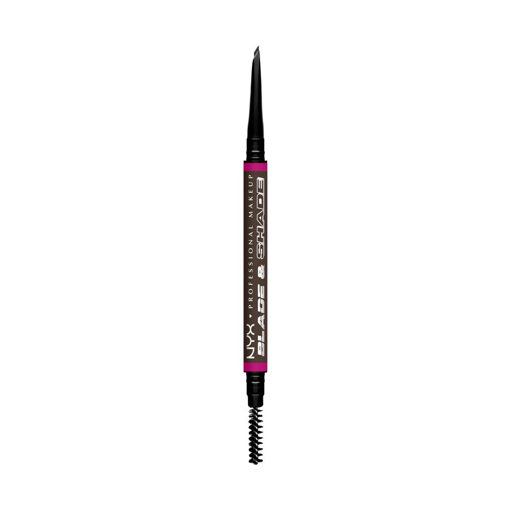 NYX PROFESSIONAL MAKEUP front packaging Ash Brown shows product and benefits