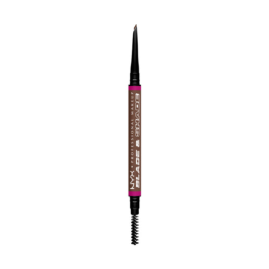 NYX PROFESSIONAL MAKEUP front packaging Chocolate brow pencil showing product benefit