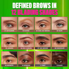 NYX PROFESSIONAL MAKEUP pencil beside brow gel showing layered styling options