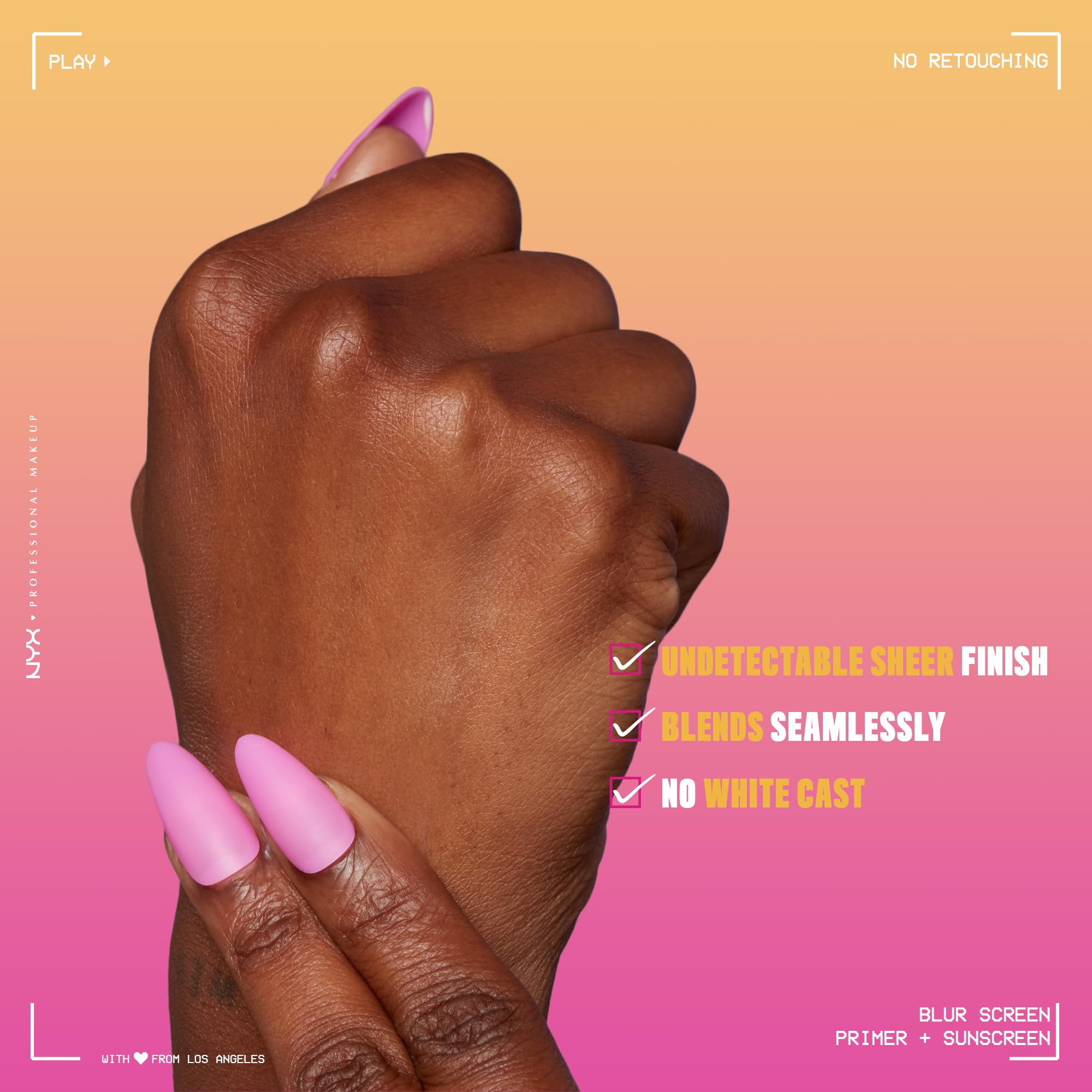 NYX Blurscreen applied to hand demonstrating smooth blending benefit