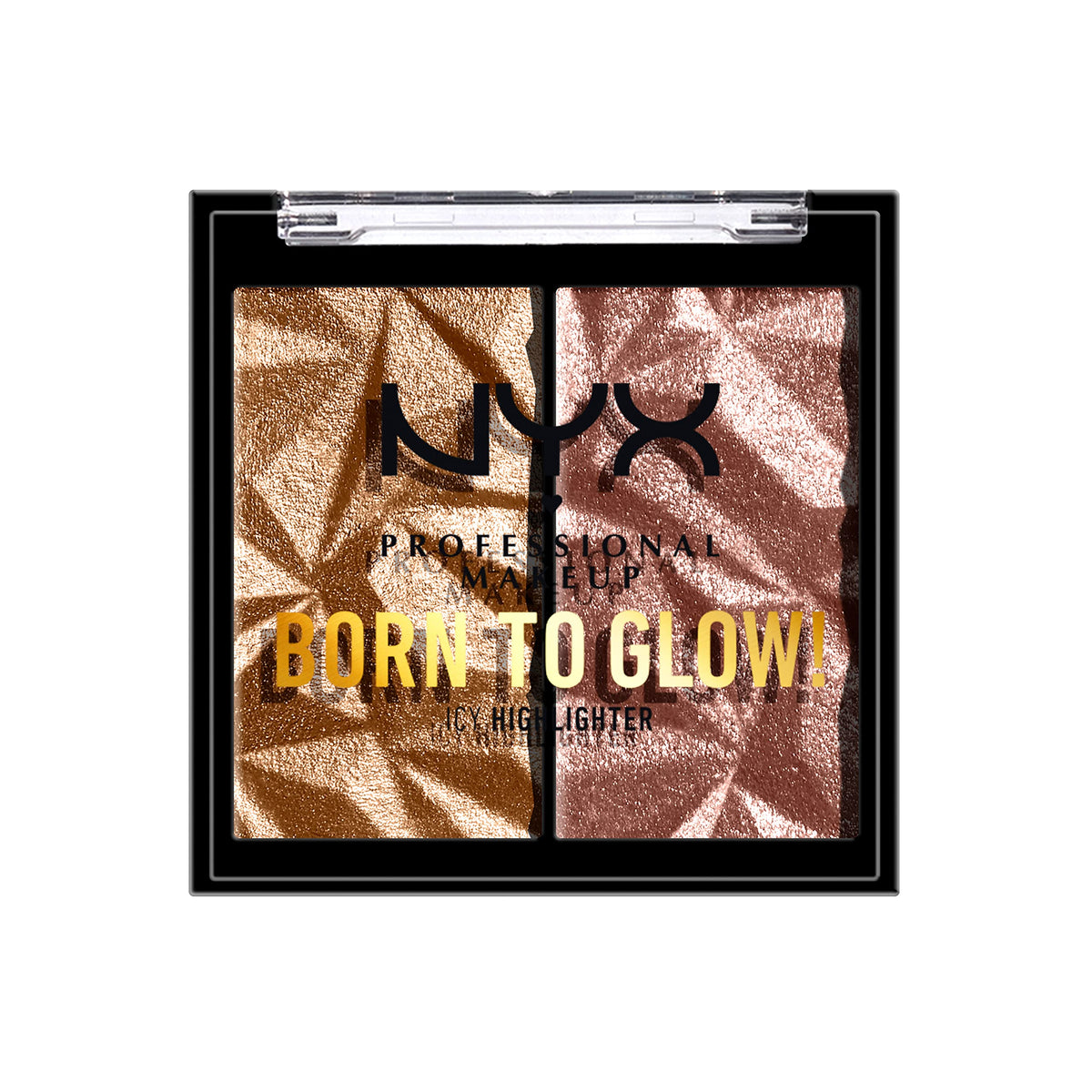NYX PROFESSIONAL MAKEUP front pan view showing duo for compact travel-friendly glow