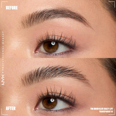 NYX PROFESSIONAL MAKEUP clear gel texture demonstrating non-crunchy finish