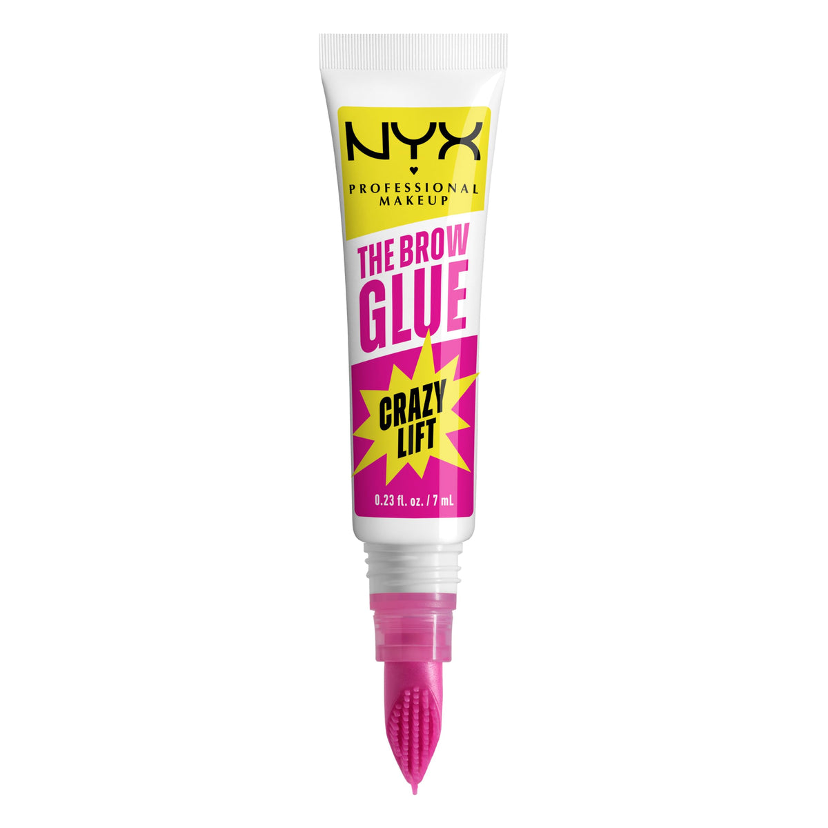 NYX PROFESSIONAL MAKEUP front packaging showing clear Brow Glue and brand