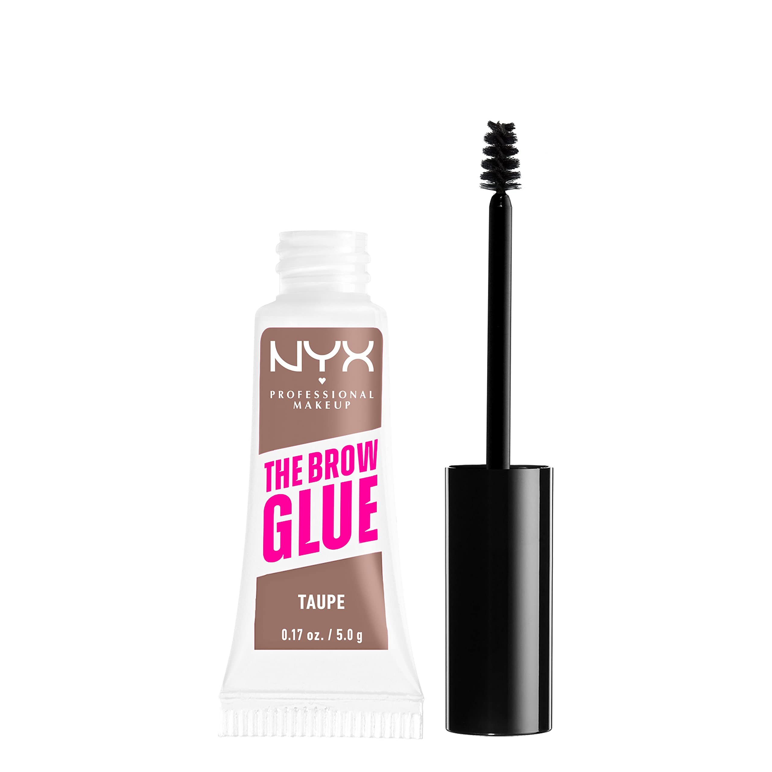 NYX model applying brow glue in lifestyle setting showing long-wear benefit