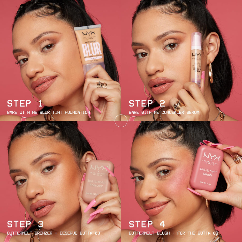 NYX Professional Makeup shade lineup showing variety for effortless shade selection