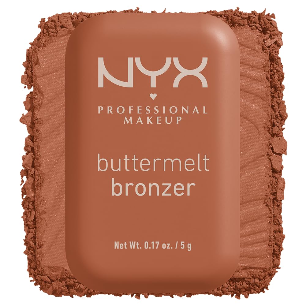 NYX PROFESSIONAL MAKEUP front compact showing shade Butta Ballin and packaging benefit