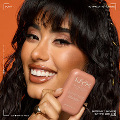 NYX PROFESSIONAL MAKEUP bronzer inside a makeup bag illustrating everyday portability and style