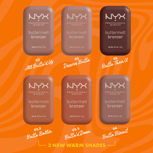 NYX PROFESSIONAL MAKEUP close-up of bronzer pan showing smooth texture for seamless blending