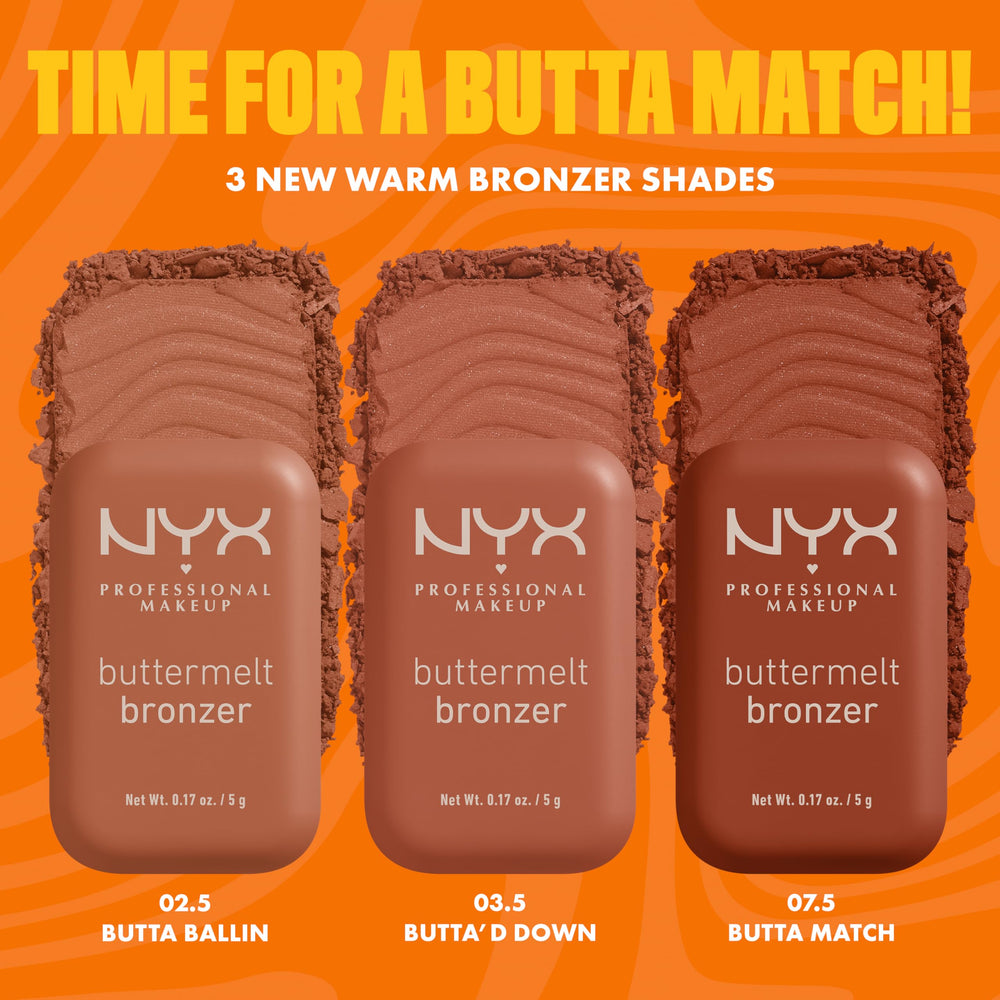 NYX PROFESSIONAL MAKEUP lineup of eight shades displayed to show shade range
