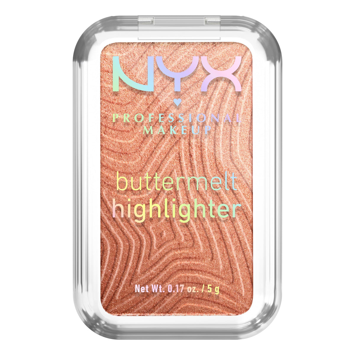 NYX Buttermelt front compact showing bronzed gold glow and easy application