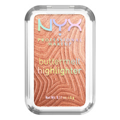 NYX Buttermelt front compact showing bronzed gold glow and easy application