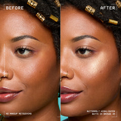 NYX Buttermelt texture close-up revealing smooth butter-infused powder finish