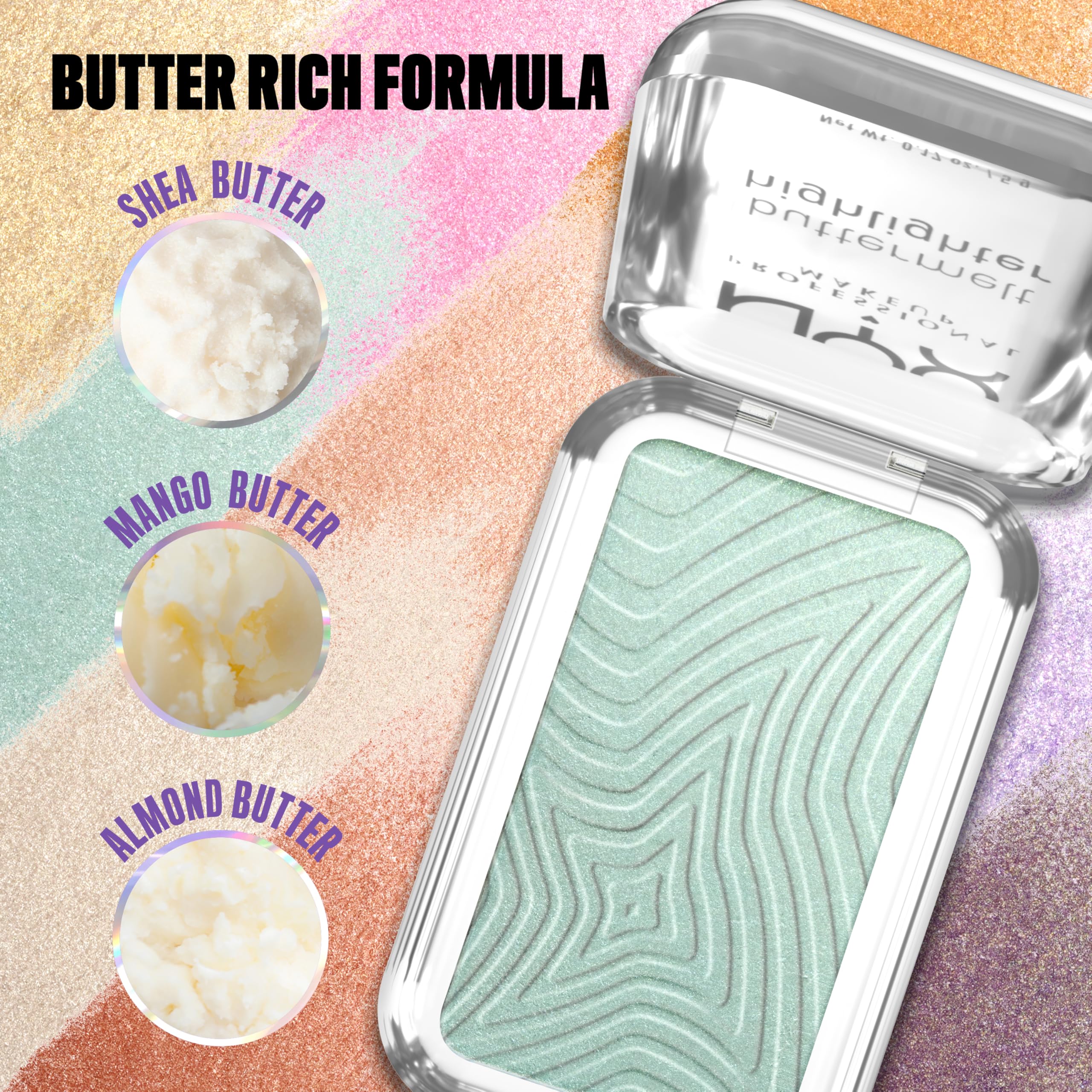 NYX PROFESSIONAL MAKEUP Buttermelt range pairing Butta Mint with blush for cohesive look