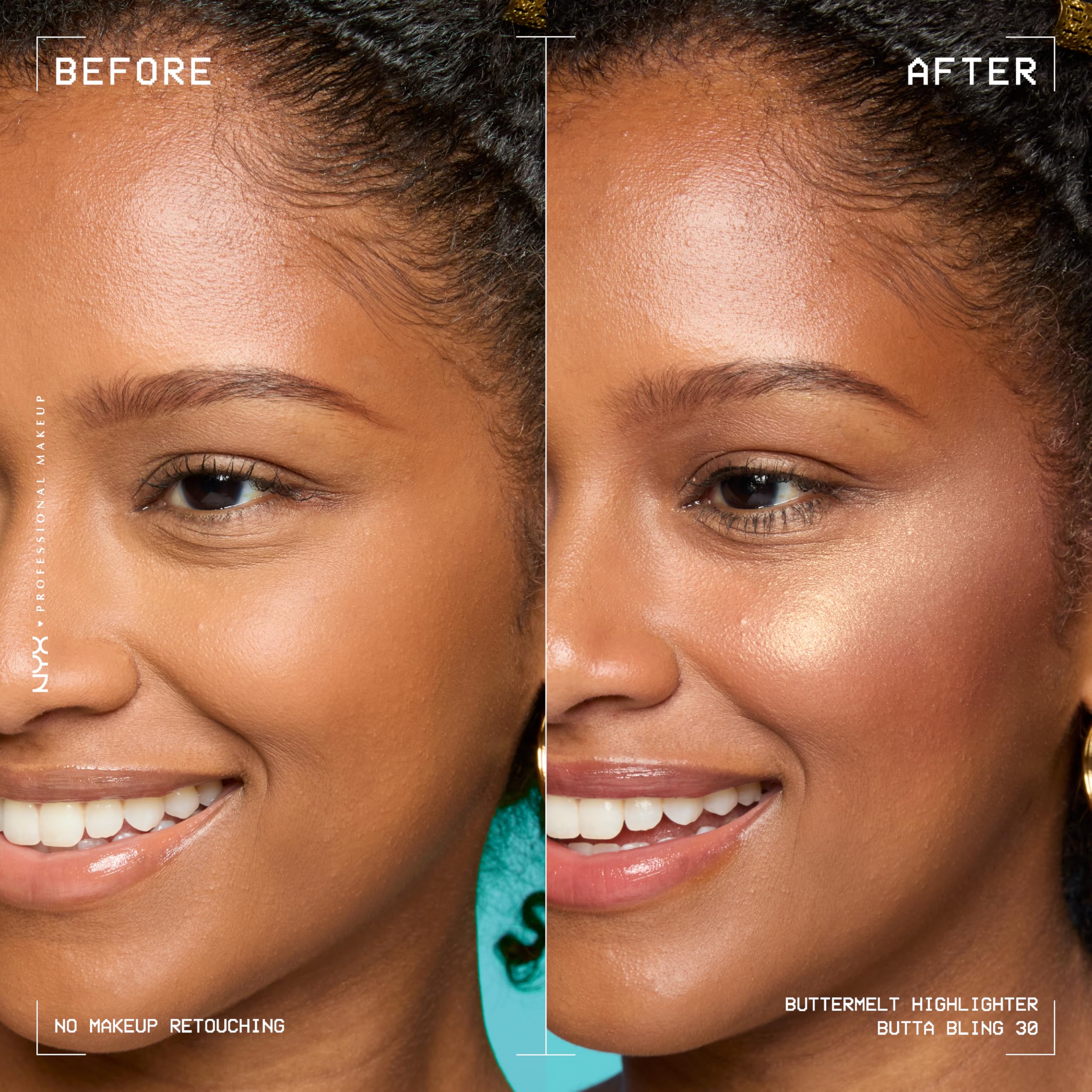 NYX PROFESSIONAL MAKEUP close-up of buttery texture showing smooth blendability benefit