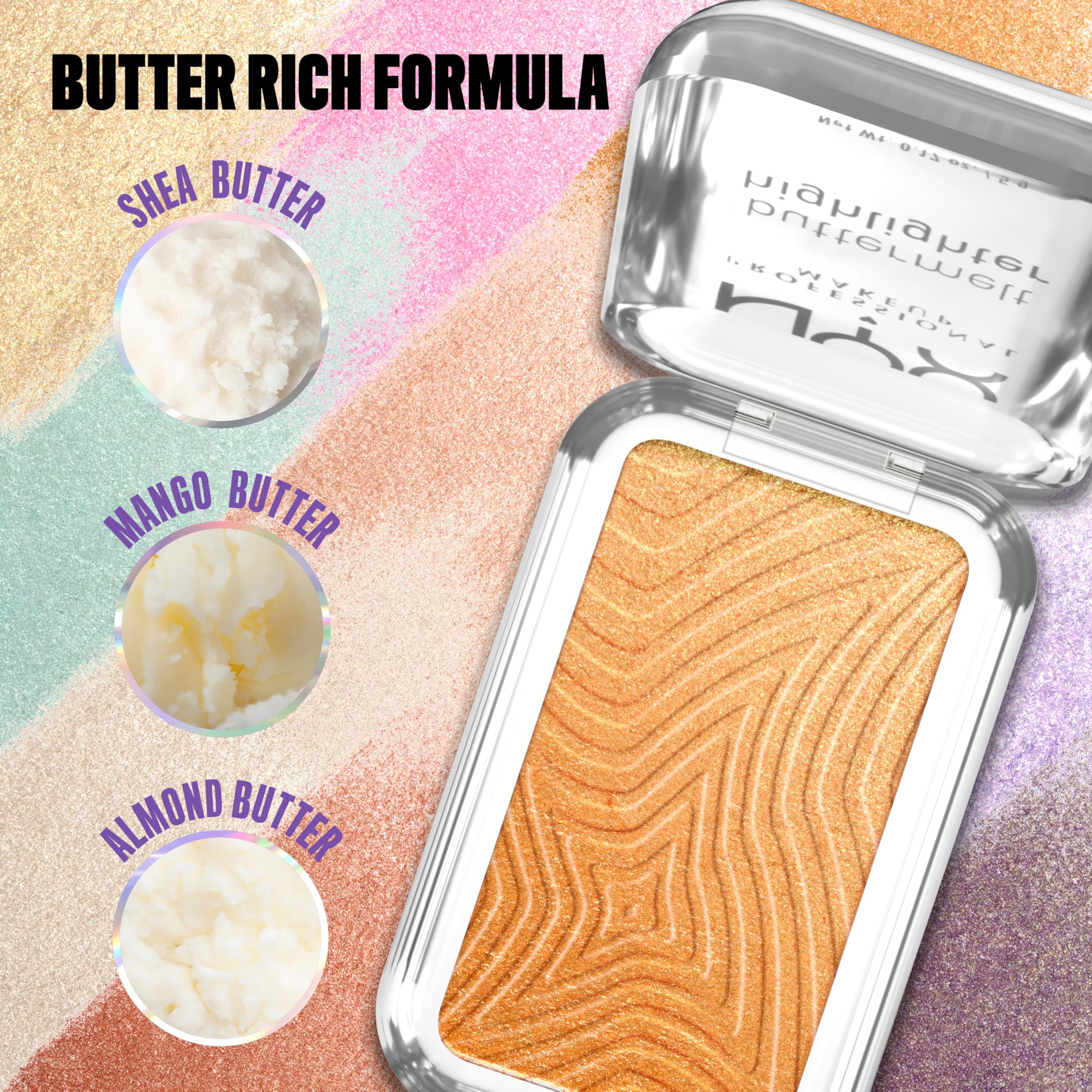 NYX PROFESSIONAL MAKEUP shoulder and collarbone glow showing body highlight versatility benefit