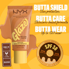 NYX PROFESSIONAL MAKEUP model applying glaze for an instant natural radiance