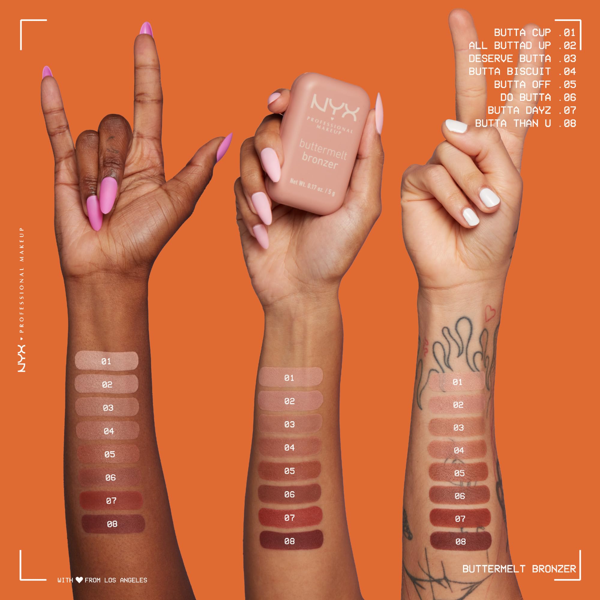 NYX PROFESSIONAL MAKEUP lifestyle model with bronzed skin for natural warmth