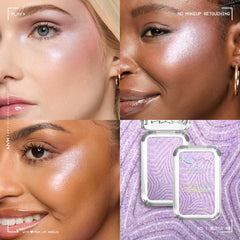 NYX PROFESSIONAL MAKEUP applied to cheekbone showing luminosity and longwear benefit