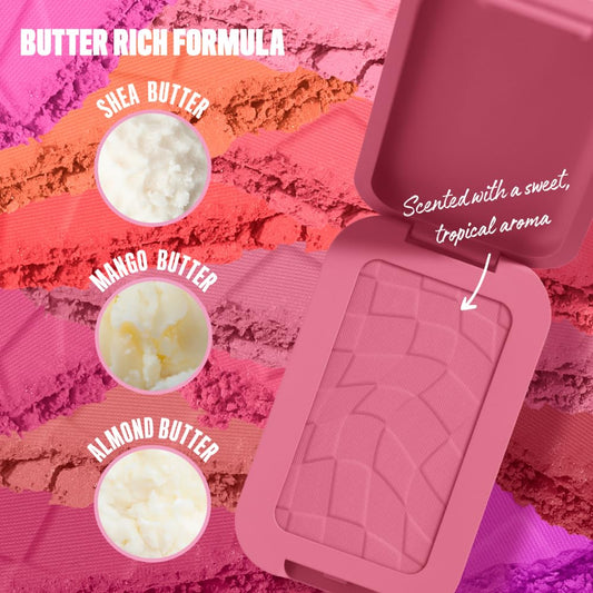 NYX blush open pan close-up showing buttery texture for smooth blending