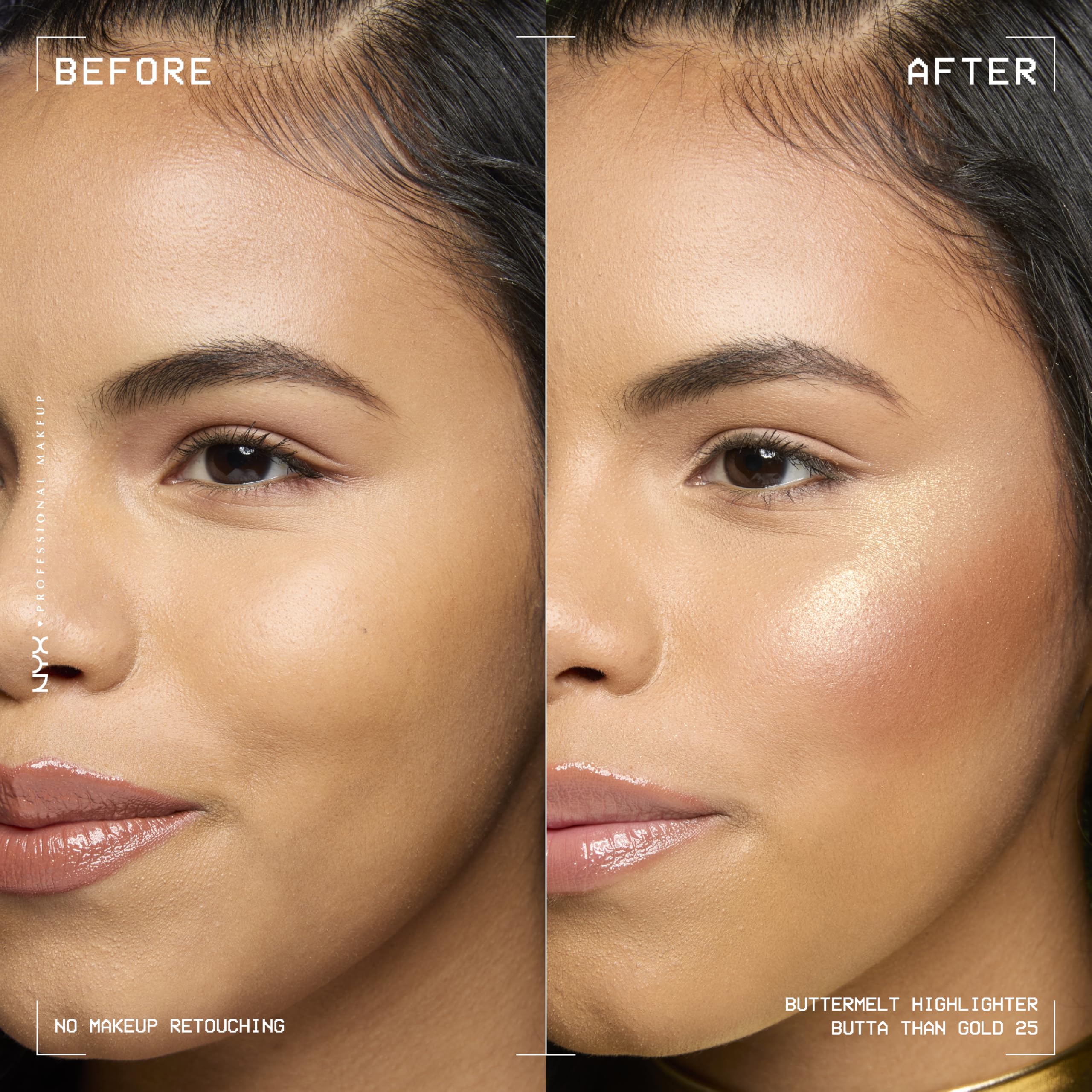NYX PROFESSIONAL MAKEUP pan close-up revealing buttery shimmer and pearlized texture