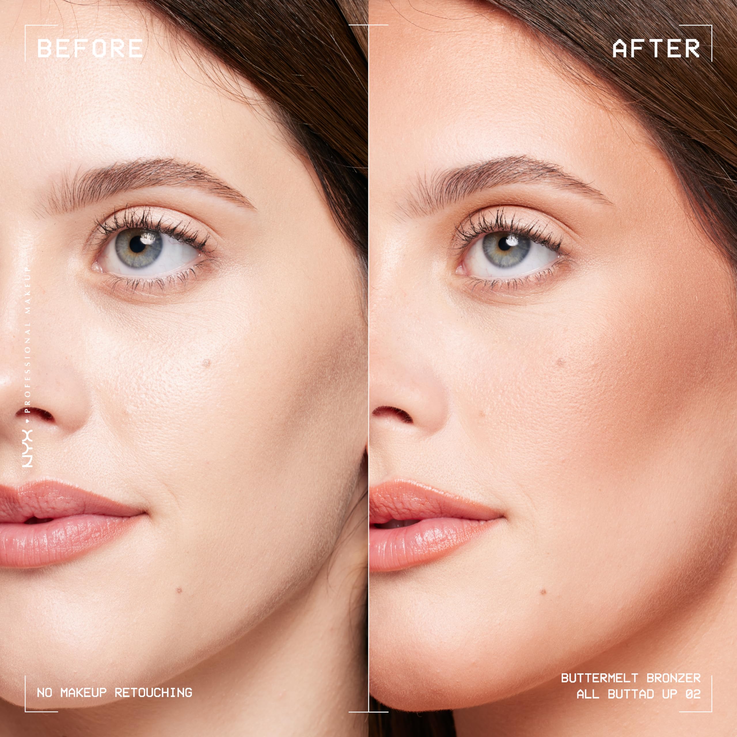 NYX PROFESSIONAL MAKEUP texture close-up highlighting buttery powder that blends seamlessly