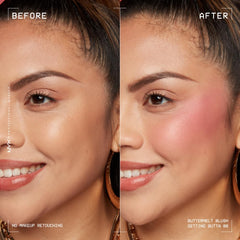 NYX PROFESSIONAL MAKEUP texture swipe on skin showing blendability and satin finish