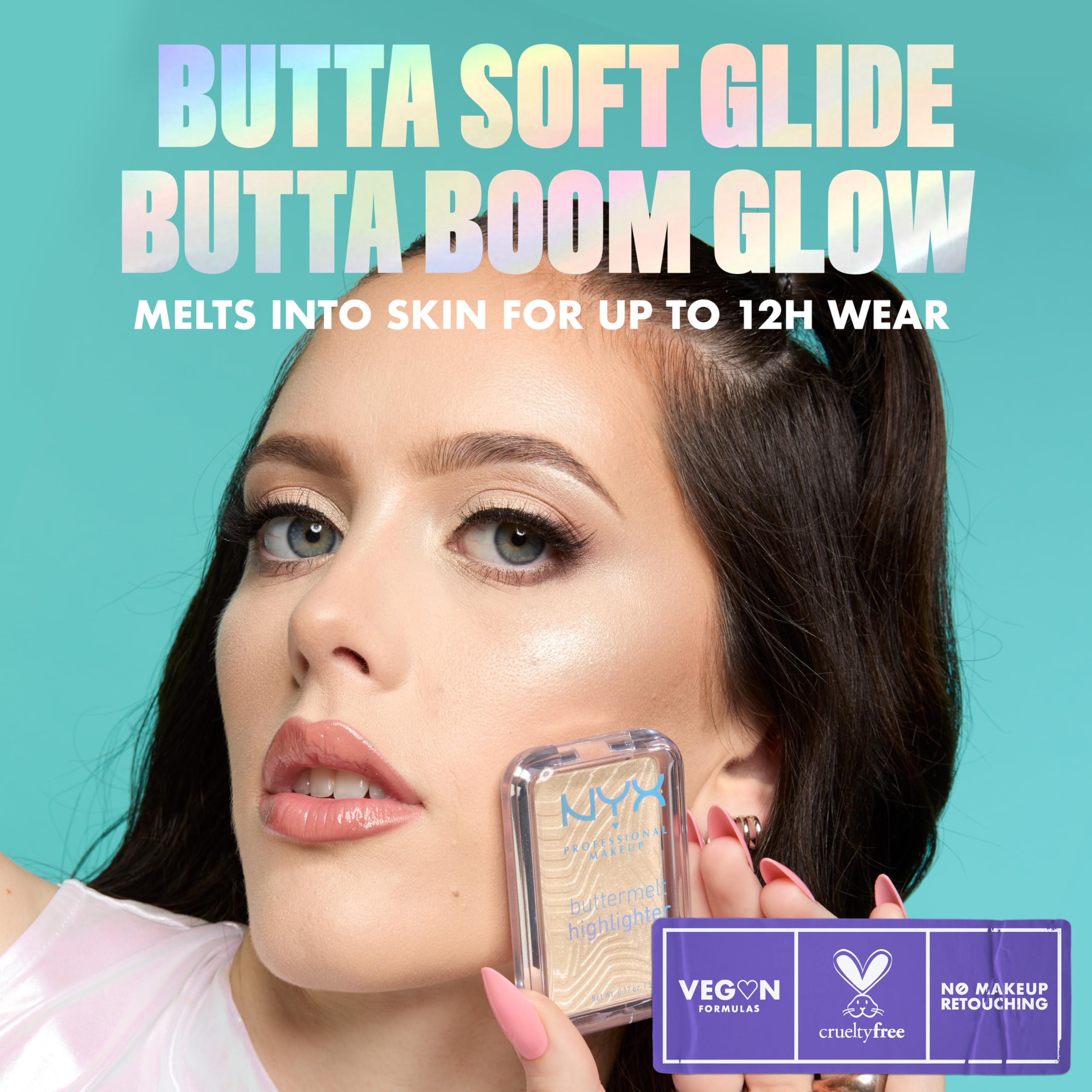 NYX PROFESSIONAL MAKEUP texture swipe on arm illustrating creamy blendability