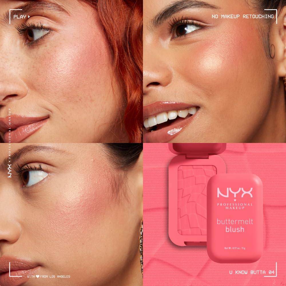 NYX PROFESSIONAL MAKEUP blush paired with bronzer showing cohesive sun-kissed benefit
