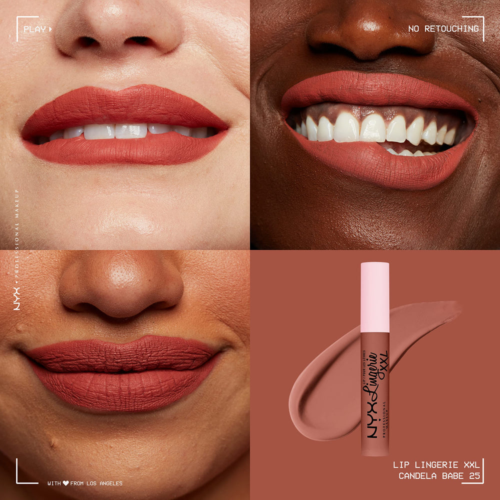 NYX PROFESSIONAL MAKEUP arm swatch of Candela Babe showing true warm rose nude payoff