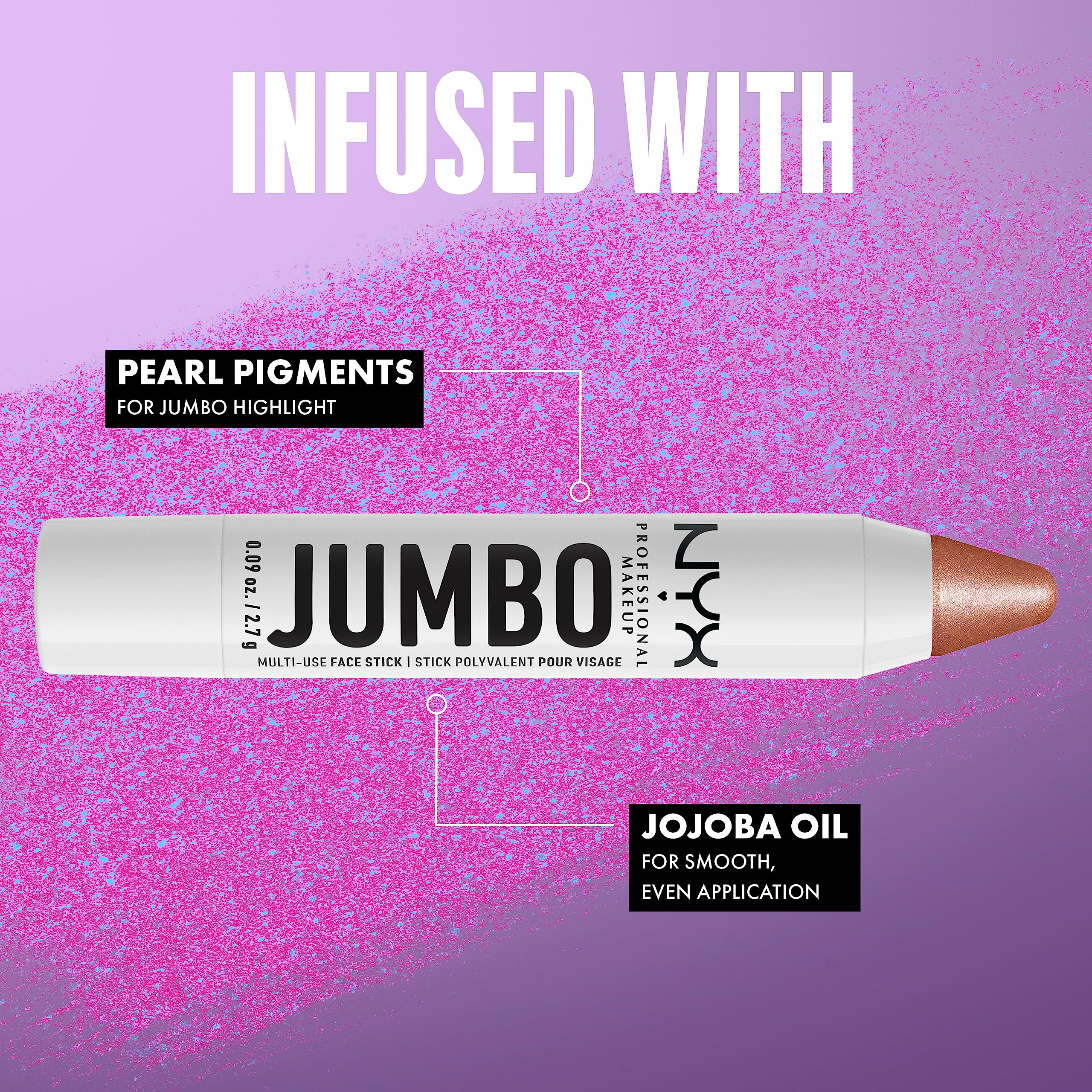 NYX Professional Makeup applied to cheek displaying precise highlight placement